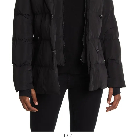DKNY NWT Black Jacket Puffer L - Picture 6 of 9